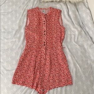 Cute Summer Daisy Print Romper / Size- Small